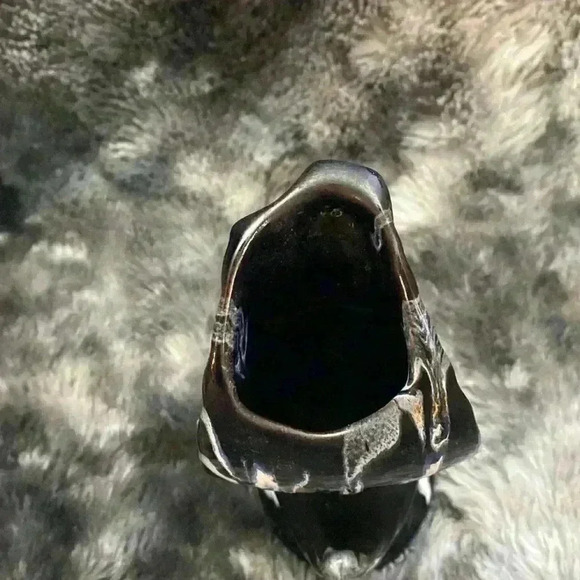 VTG BMP BLUE MOUNTAIN POTTERY
GLAZED BLUE AND WHITE SWAN
PLANTER - Picture 7 of 16